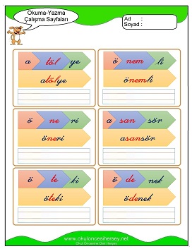 ö sesi Çalışma Sayfaları